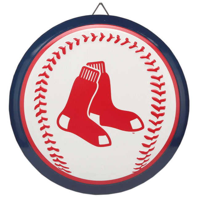 Boston Red Sox Round Baseball Metal Sign