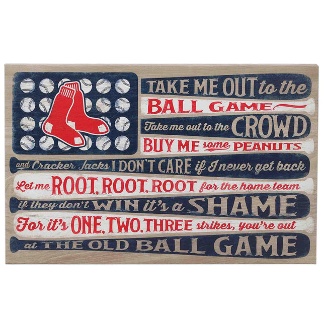 Boston Red Sox Canvas Flag Wall Decor