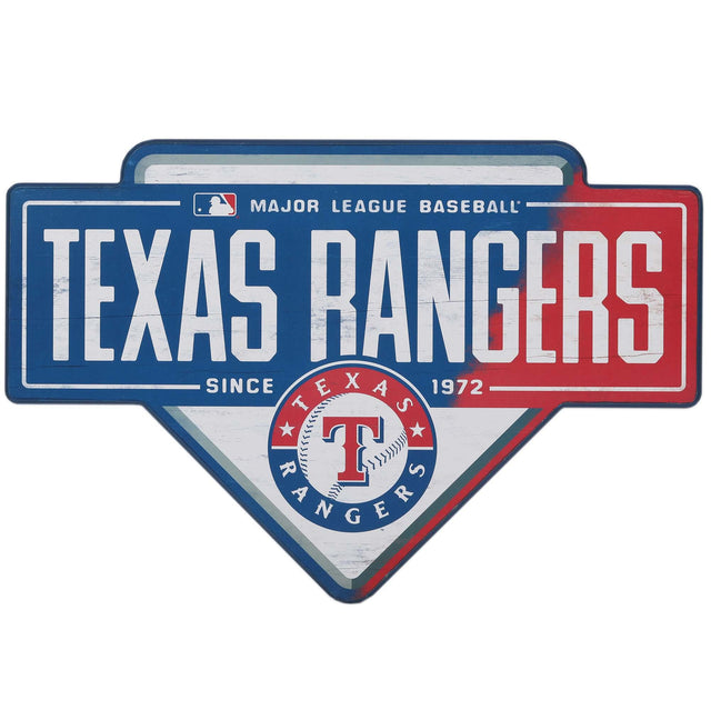 Decoración de pared en blanco y negro con bloques de los Texas Rangers