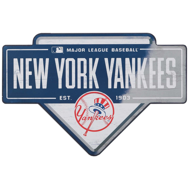 Decoración de pared en blanco y negro con diseño de los Yankees de Nueva York