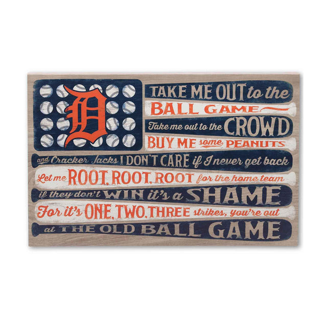 Detroit Tigers Canvas Flag Wall Decor