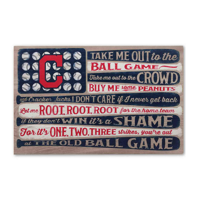 Cleveland Indians Canvas Flag Wall Decor