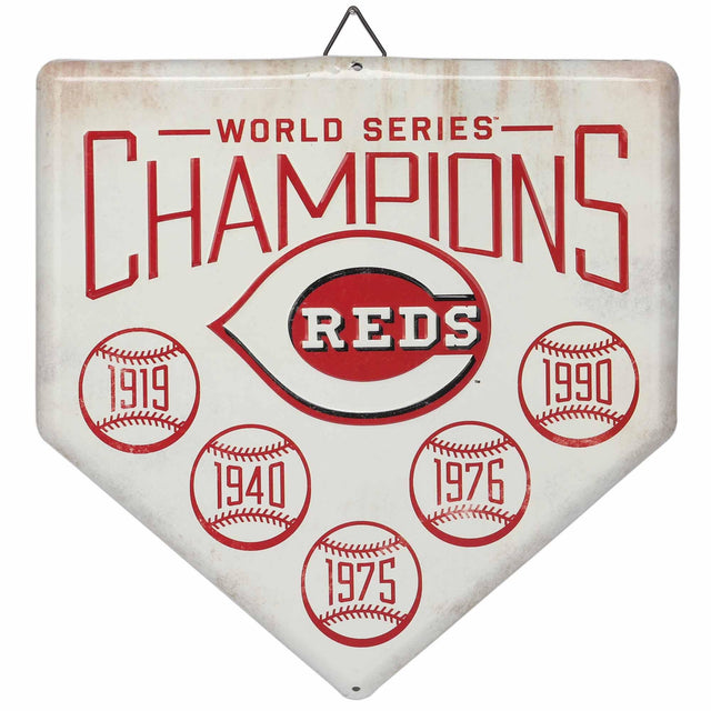 Cincinnati Reds Home Plate Metal Wall Decor