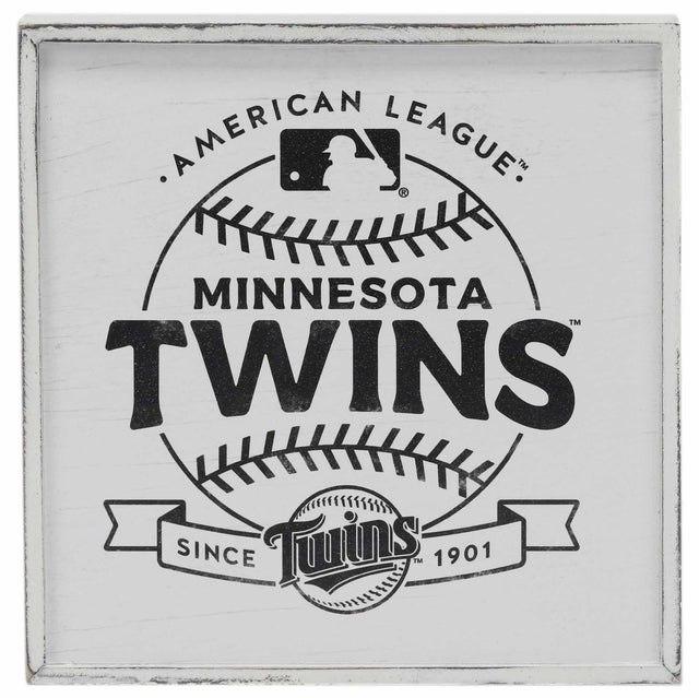 Minnesota Twins Black And White Block Wall Decor