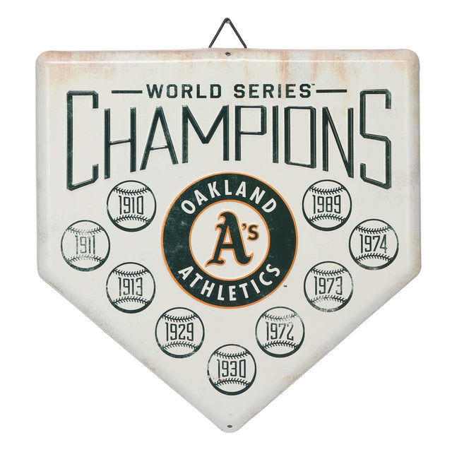 Oakland Athletics Home Plate Metal Wall Decor