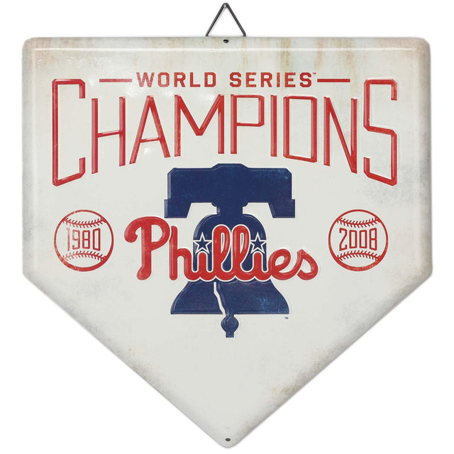 Philadelphia Phillies Home Plate Metal Wall Decor