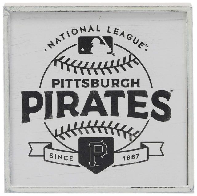 Pittsburgh Pirates Black And White Block Wall Decor