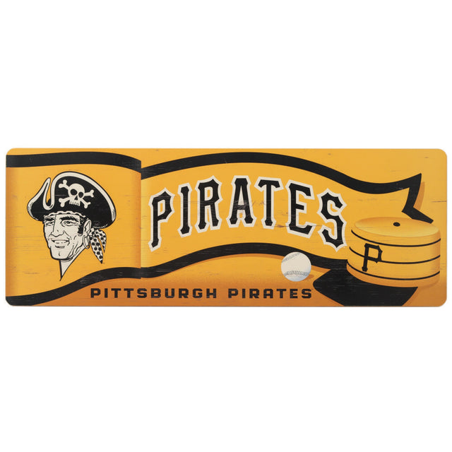 Decoración de pared de madera de los Piratas de Pittsburgh