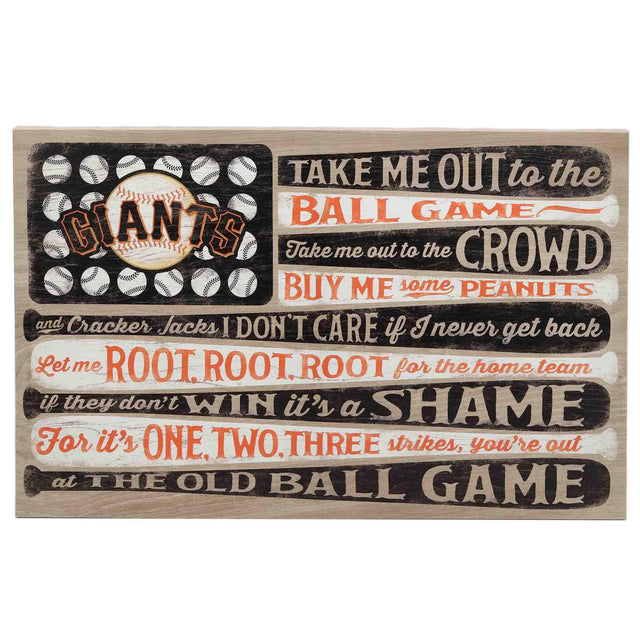 San Francisco Giants Canvas Flag Wall Decor