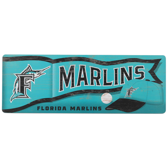 Decoración de pared de madera de los Miami Marlins