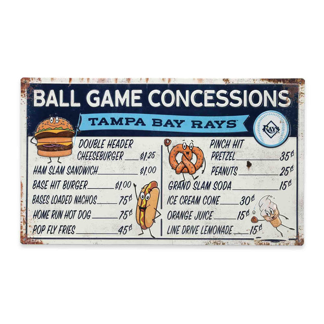 Tampa Bay Rays Ball Park Concessions Metal Sign