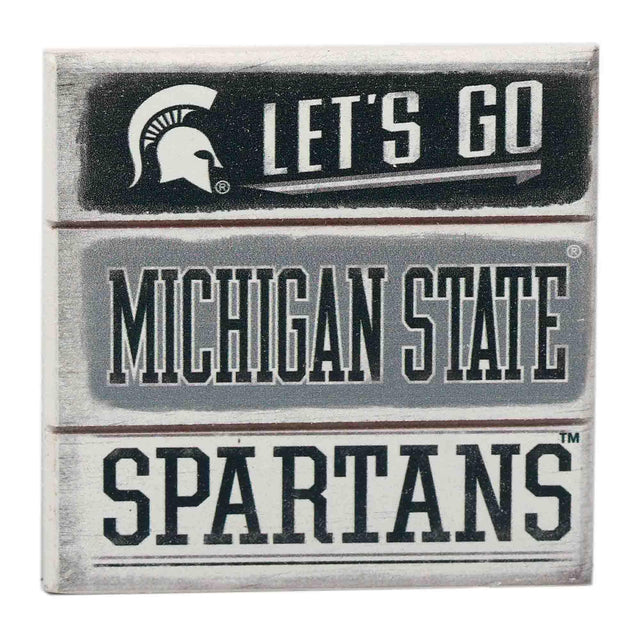 Michigan State University Planked Wood Magnet