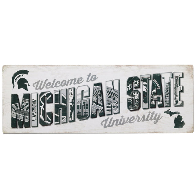 Welcome to Michigan State University Wood Wall Decor