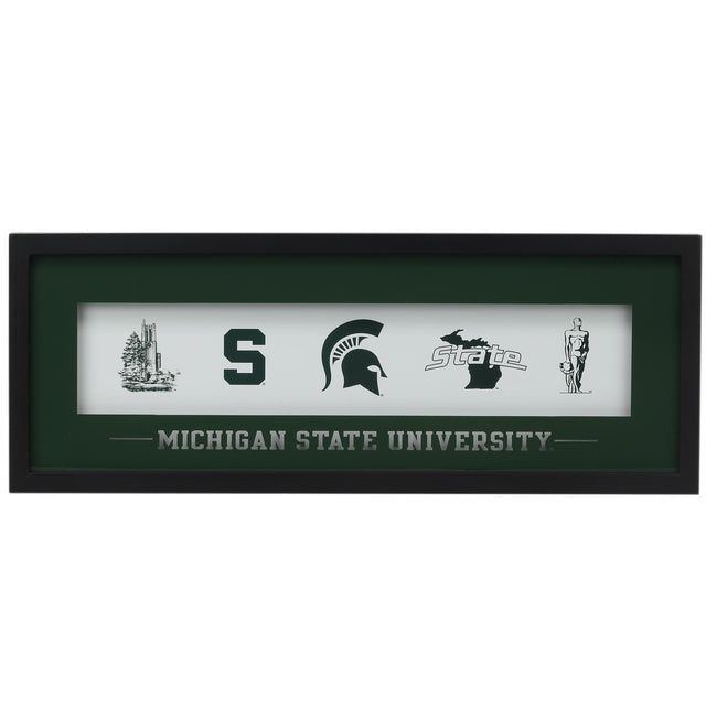 Michigan State University Logo Evolution Framed Wall Decor