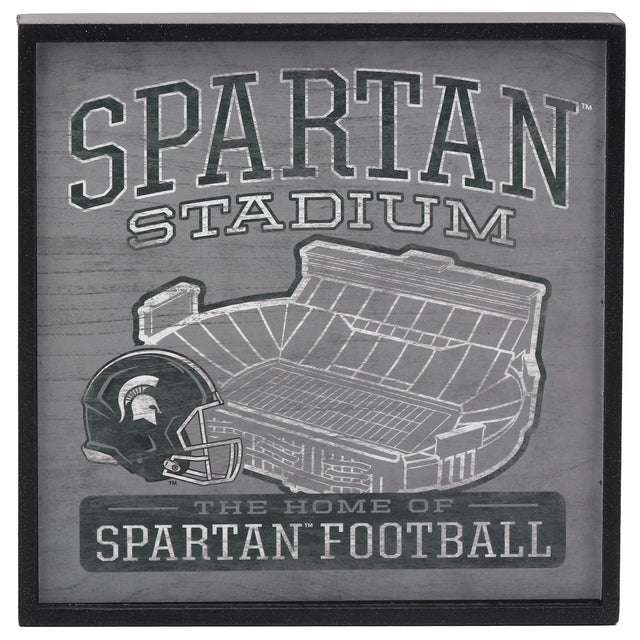 Michigan State University Football Stadium Wood Wall Decor