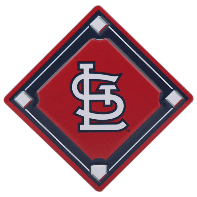 Imán con el logotipo del diamante de béisbol de los St. Louis Cardinals