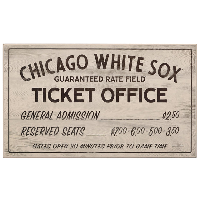 Chicago White Sox Vintage Ticket Office Wood Wall Decor