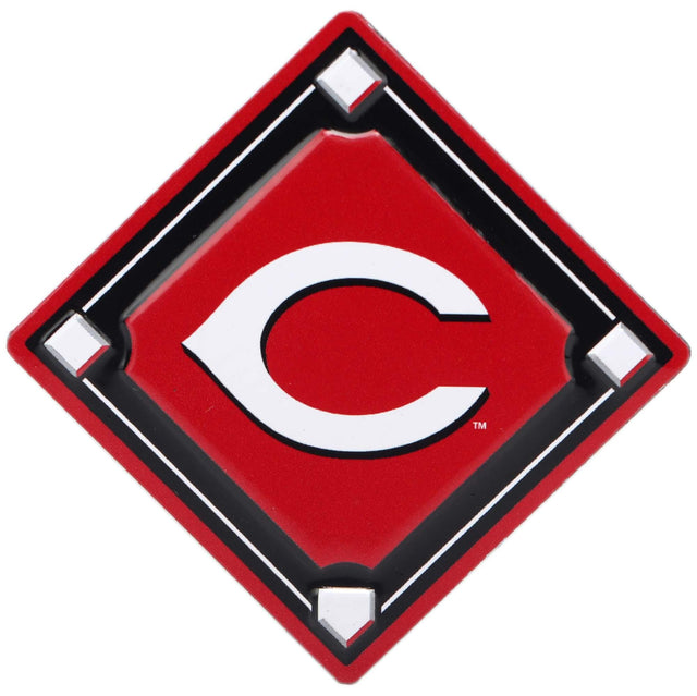 Imán con el logotipo del diamante de béisbol de los Cincinnati Reds