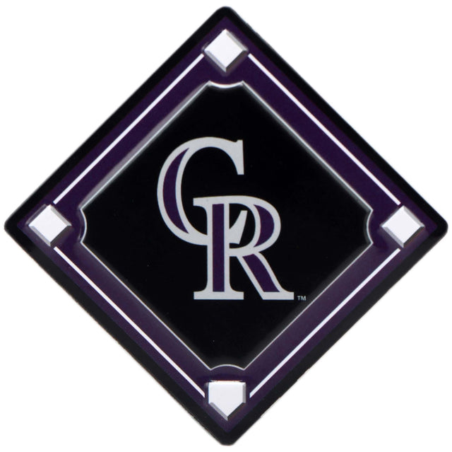 Imán con el logotipo del diamante de béisbol de los Colorado Rockies