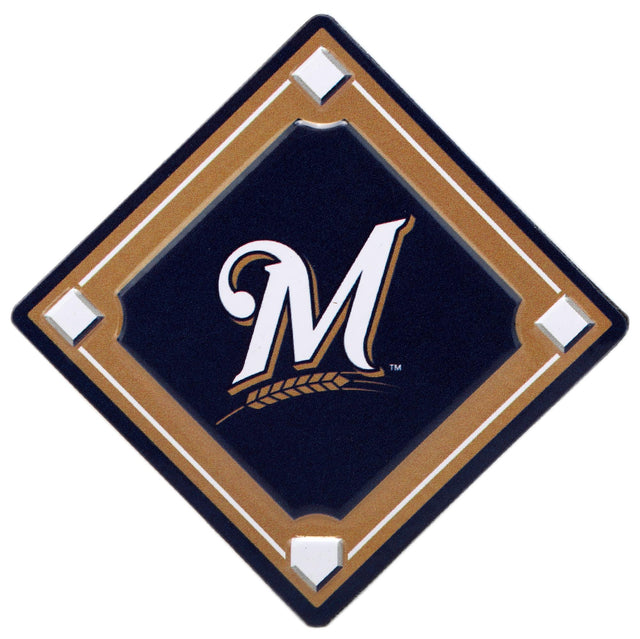 Imán con el logotipo del diamante de béisbol de los Cerveceros de Milwaukee