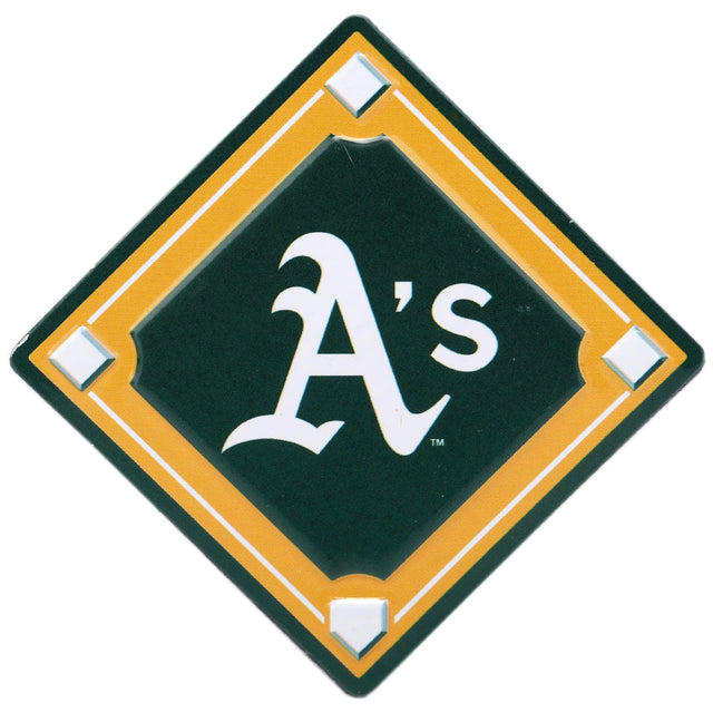 Imán con el logotipo del diamante de béisbol de Oakland Athletics