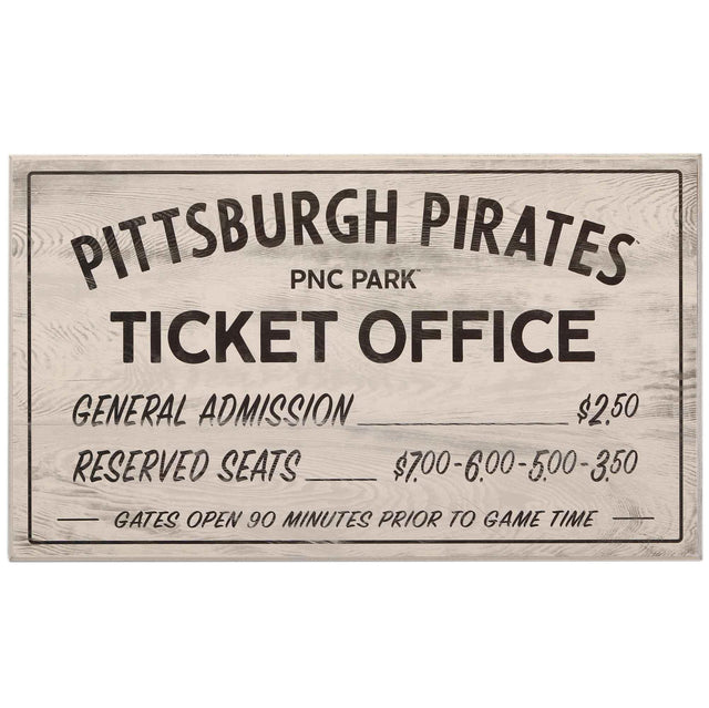 Pittsburgh Pirates Vintage Ticket Office Wood Wall Decor