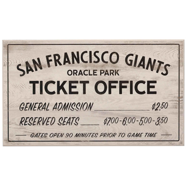 San Francisco Giants Vintage Ticket Office Wood Wall Decor