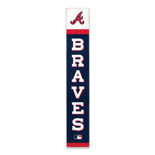 Decoración vertical de madera para pared con el espíritu del equipo de los Atlanta Braves