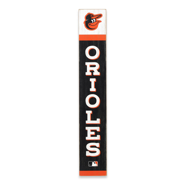 Decoración vertical de madera para pared con el espíritu de equipo de los Baltimore Orioles