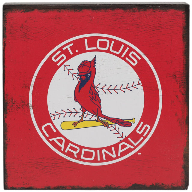 St. Louis Cardinals Logo On Wood Block