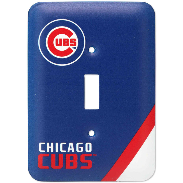 Placa de interruptor de metal de los Chicago Cubs