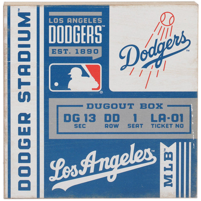 Entradas para el estadio de los Dodgers de Los Ángeles, decoración de pared de madera