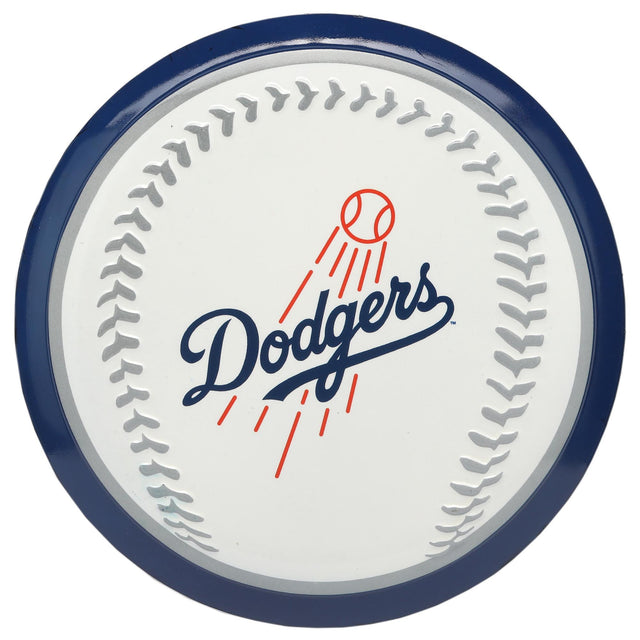 Letrero metálico redondo de béisbol de Los Angeles Dodgers