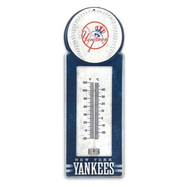 Termómetro de pared de metal de los Yankees de Nueva York de la MLB