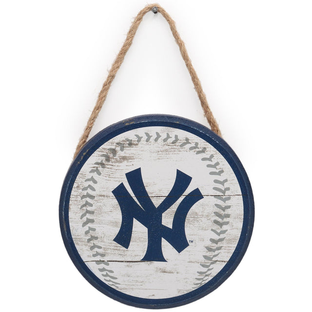 New York Yankees Baseball Hanging Wood Wall Decor