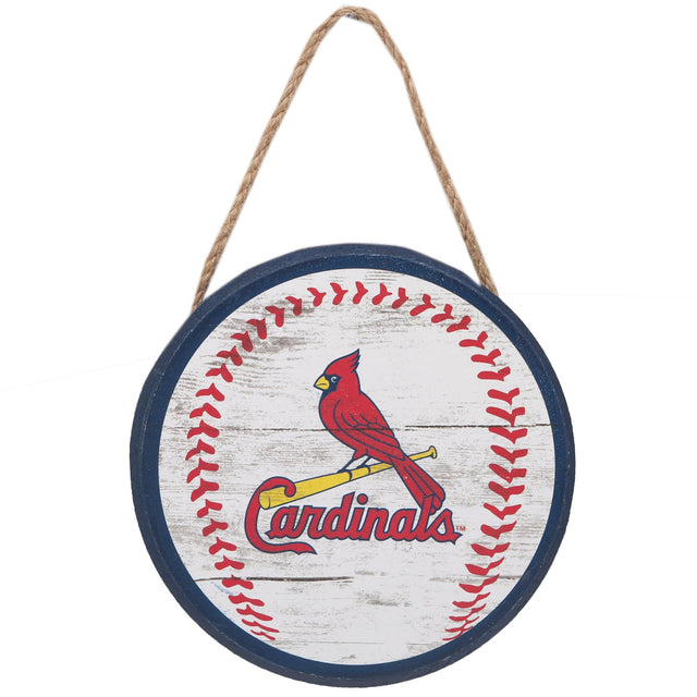 Decoración de pared de madera para colgar con el equipo de béisbol de los St. Louis Cardinals