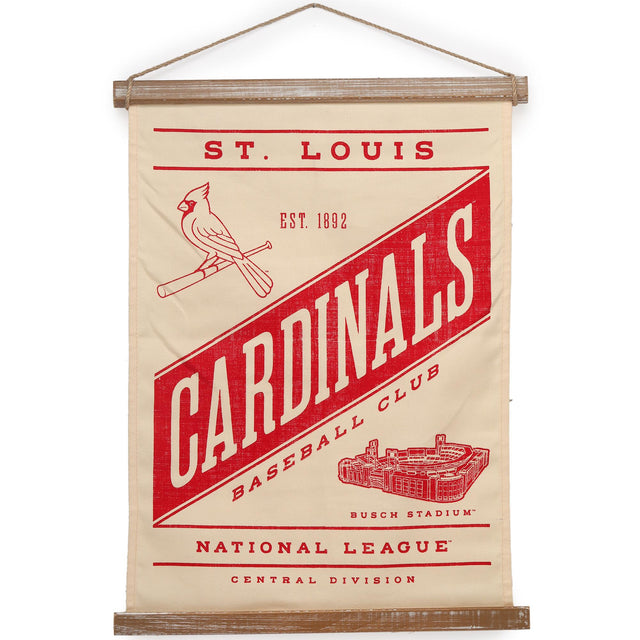 St. Louis Cardinals Baseball Club Banner Canvas Wall Decor