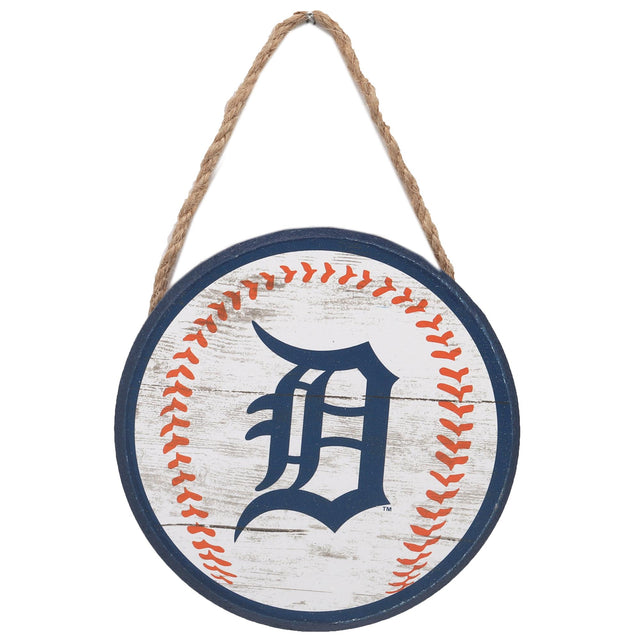 Detroit Tigers Baseball Hanging Wood Wall Decor