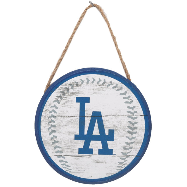 Decoración de pared de madera para colgar con el logo de béisbol de Los Angeles Dodgers