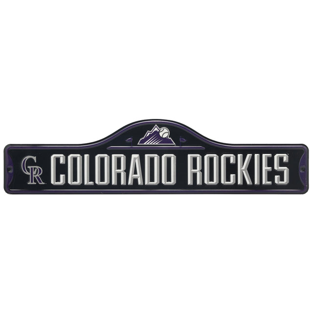 Colorado Rockies Metal Street Sign