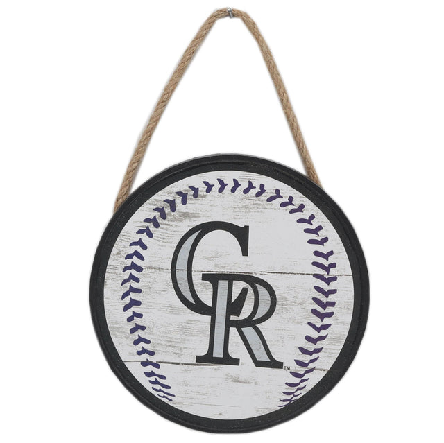 Colorado Rockies Hanging Baseball Sign