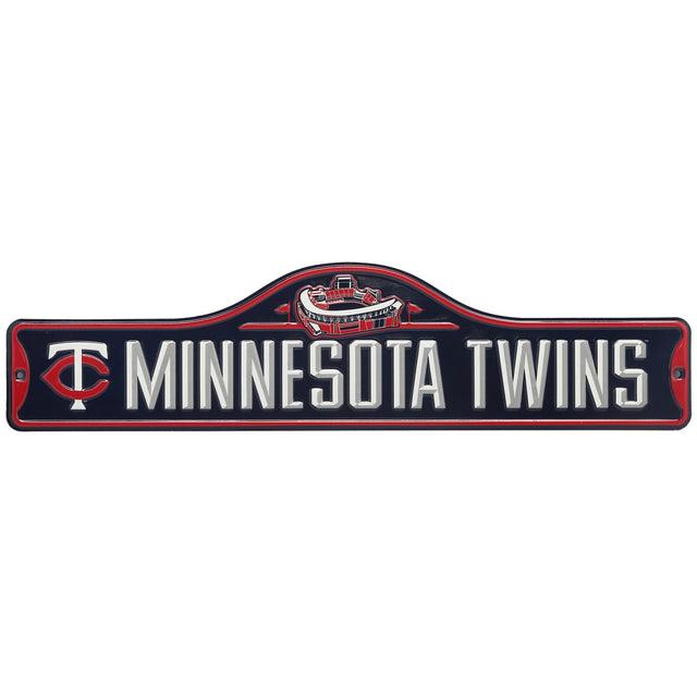 Letrero de calle de metal de los Minnesota Twins