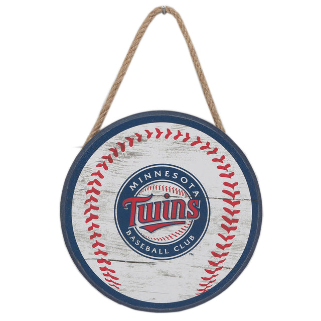 Letrero colgante de béisbol de MDF de los Minnesota Twins