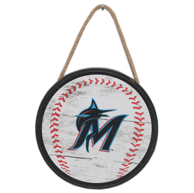 Miami Marlins Hanging Baseball Sign