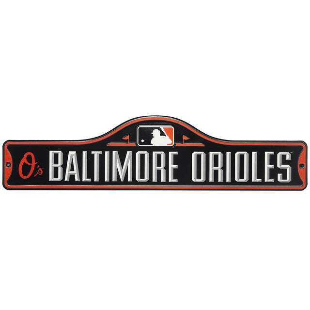 Letrero de metal para calle de los Baltimore Orioles