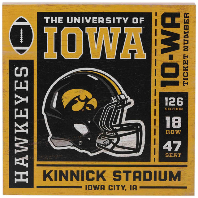 University Of Iowa Collage Wood Wall Art