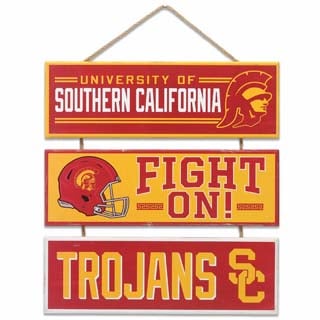 University of Southern California Trojans Linked Wood Wall Decor