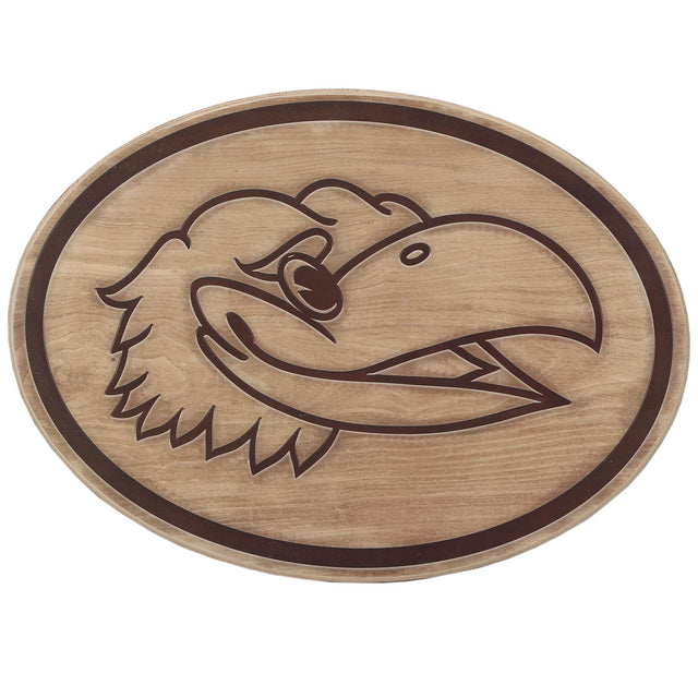 University Of Kansas Jayhawks Logo Wood Wall Art