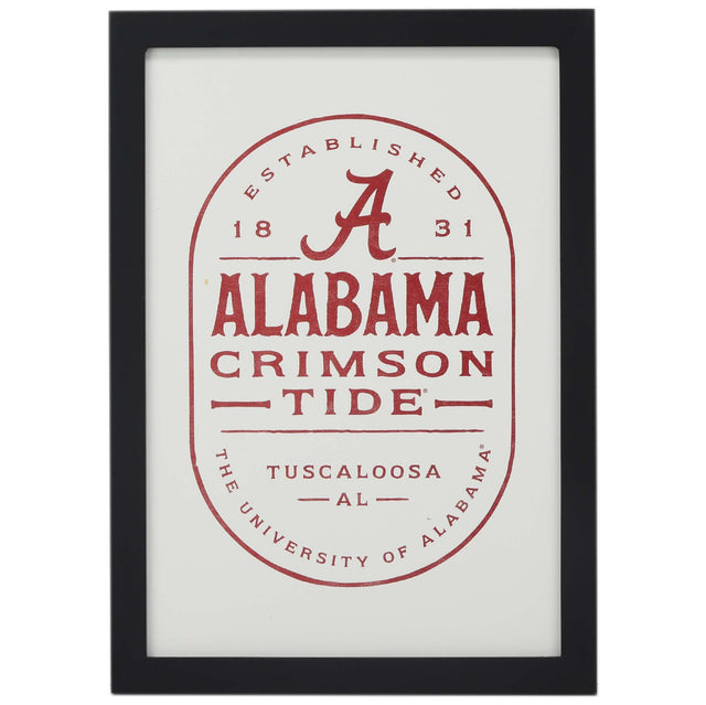 University of Alabama Badge Framed Wood Wall Decor