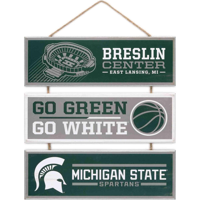 Michigan State University Spartans Linked Wood Wall Decor